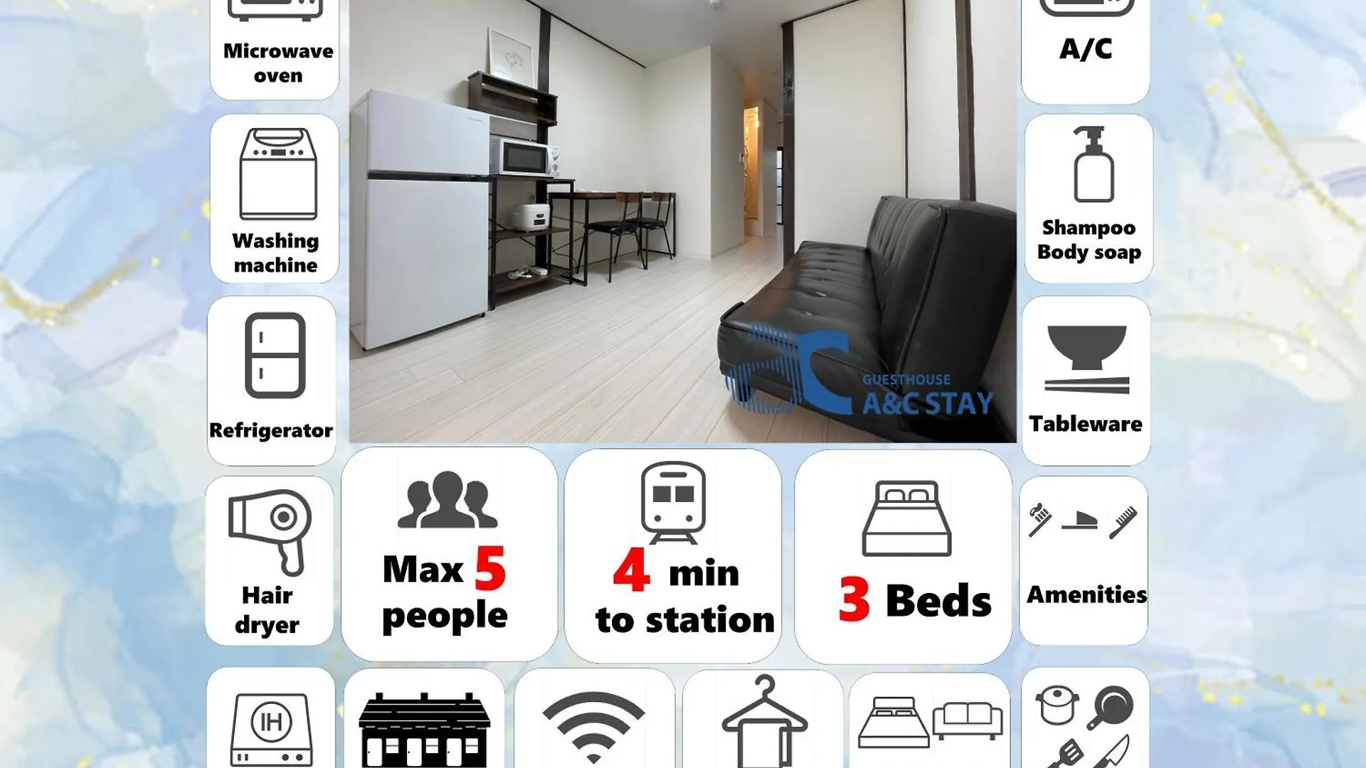 A&C House 新大阪3 Apartment 0*, Osaka